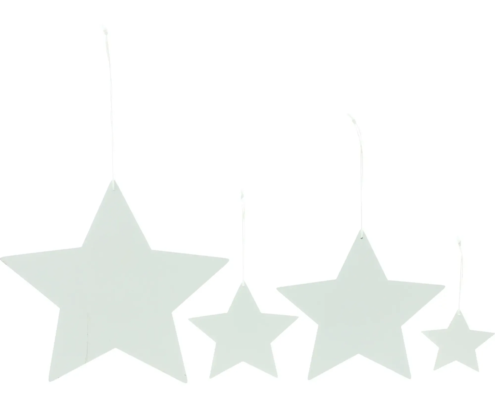 Baumschmuck|Sterne|Frank Handels GmbH & Co. KG Sternhänger "White", 4er Set