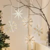 Dekohänger|Baumschmuck|Frank Handels GmbH & Co. KG Strohstern "Eisblau", 18er Set