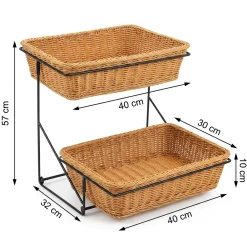 Ladendeko|Auslagekörbe & Regalkörbe|Frank Handels GmbH & Co. KG Stufen-Etagere