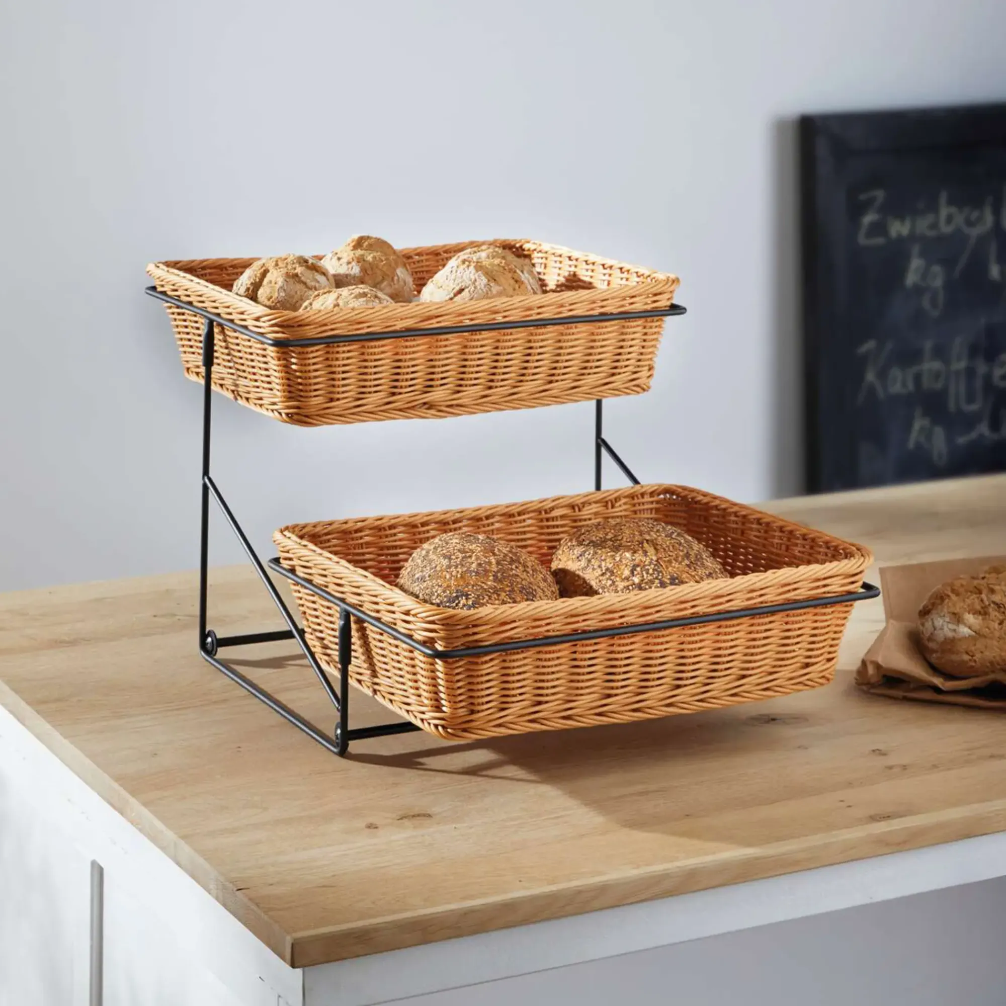 Ladendeko|Auslagekörbe & Regalkörbe|Frank Handels GmbH & Co. KG Stufen-Etagere "Poly"
