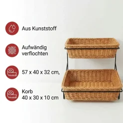 Ladendeko|Auslagekörbe & Regalkörbe|Frank Handels GmbH & Co. KG Stufen-Etagere