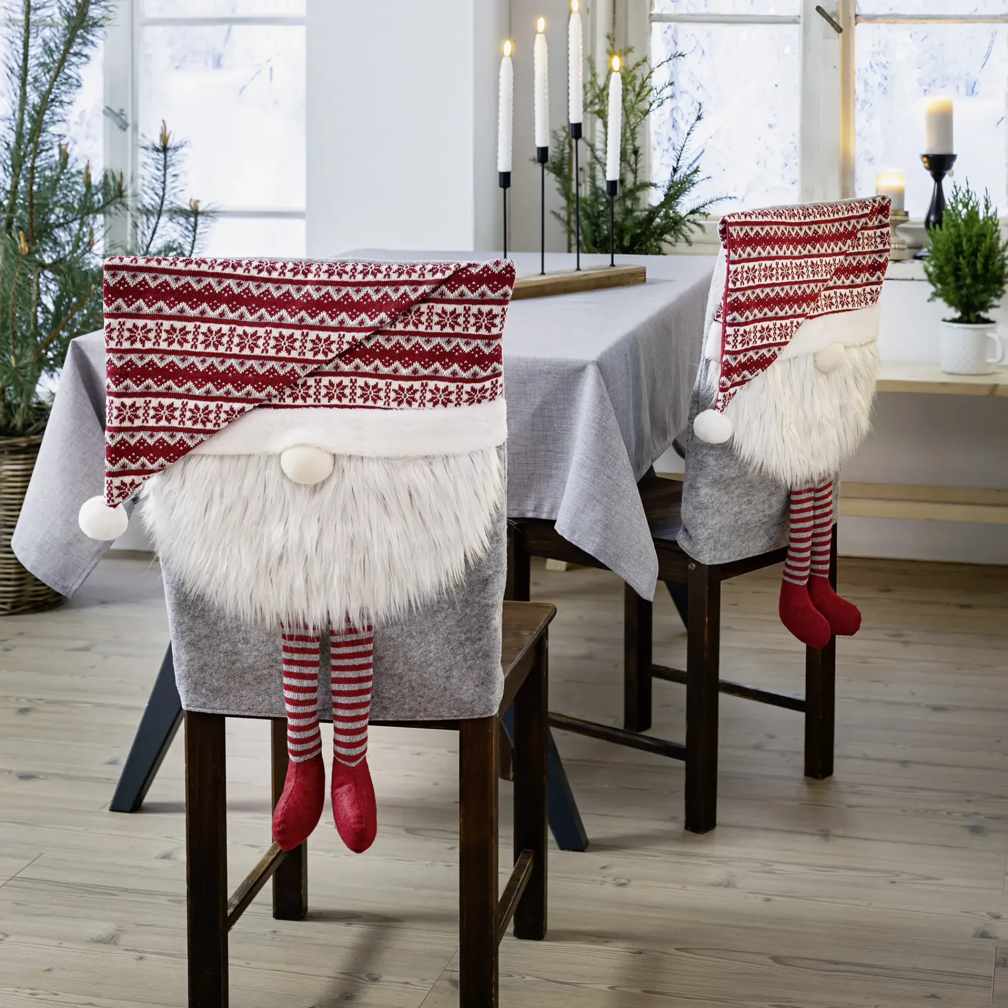 Weihnachtliche Stuhlhussen|Frank Handels GmbH & Co. KG Stuhlhusse "Weihnachtswichtel"