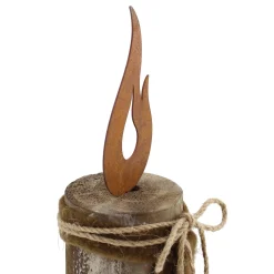 Dekosäulen|Weihnachtliche Gartendeko|Frank Handels GmbH & Co. KG Säule "Flammendes Herz", 2er Set