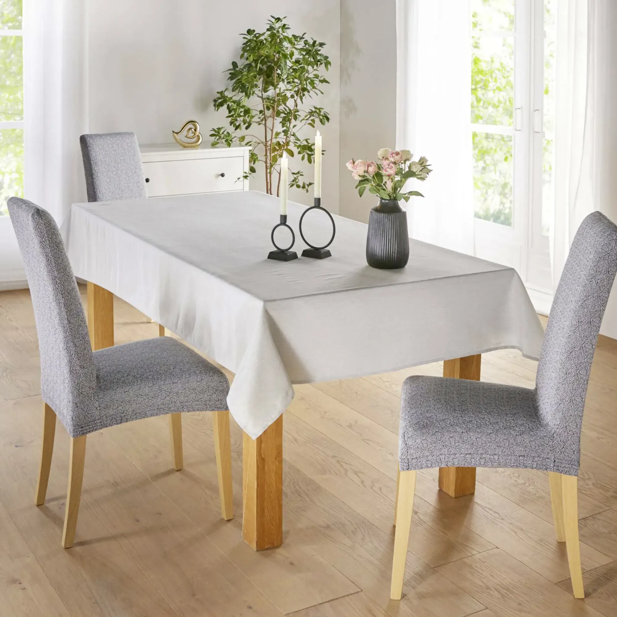 Herbstliche Tischwäsche|Tafeldecken|Frank Handels GmbH & Co. KG Tafeldecke "Light Grey"