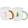 Weihnachtliche Dekofiguren|Geschirr|Frank Handels GmbH & Co. KG Tasse "Weihnachten", 2er Set