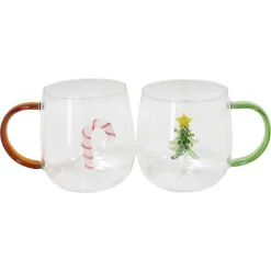 Weihnachtliche Dekofiguren|Geschirr|Frank Handels GmbH & Co. KG Tasse "Weihnachten", 2er Set