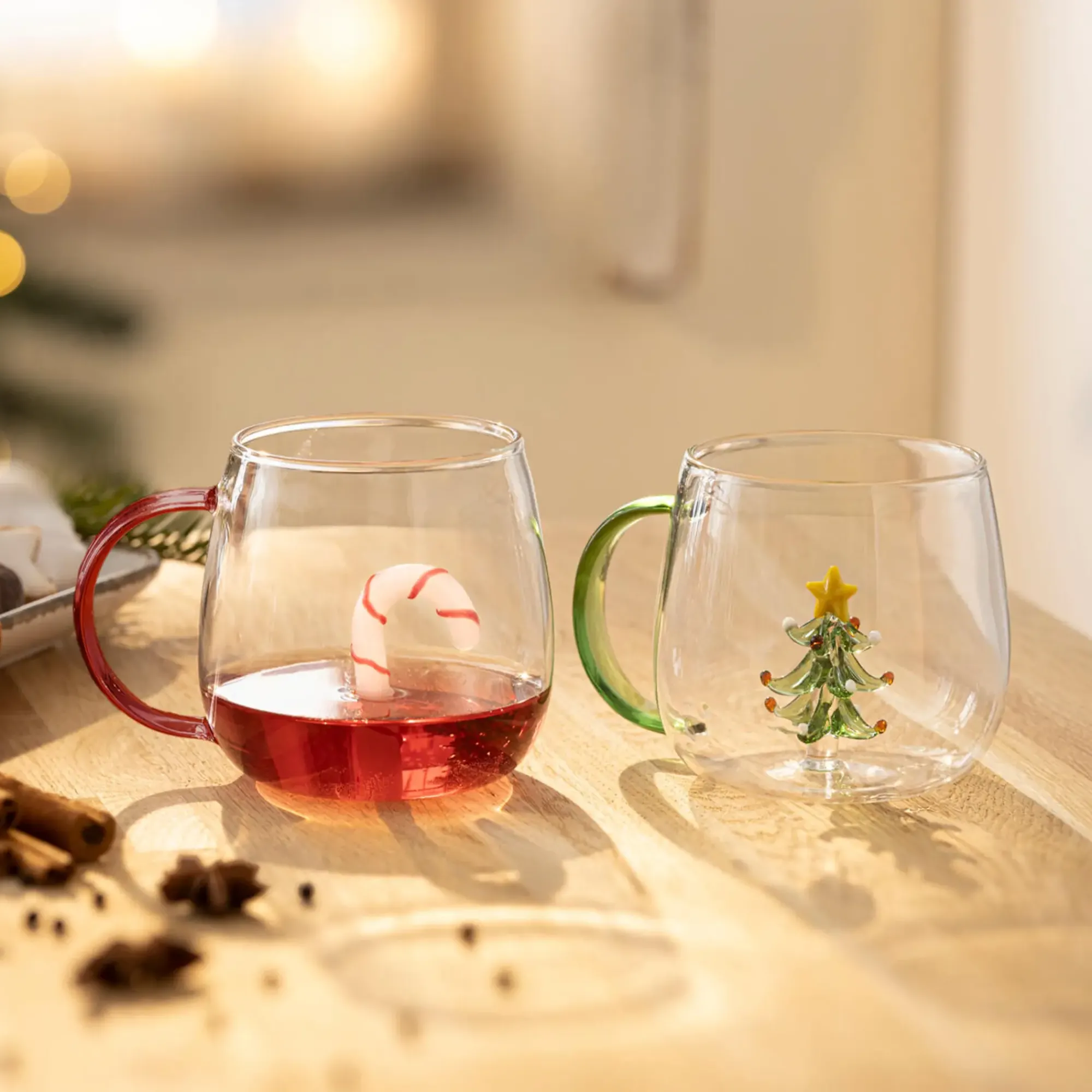 Weihnachtliche Dekofiguren|Geschirr|Frank Handels GmbH & Co. KG Tasse "Weihnachten", 2er Set