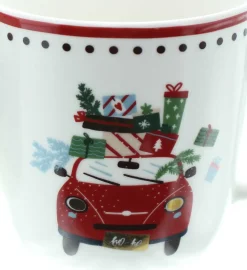 Weihnachtliche Dekofiguren|Geschirr|Frank Handels GmbH & Co. KG Tasse "Weihnachtstour", 2er Set