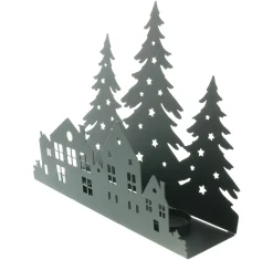 Weihnachtslichter|Teelichthalter|Frank Handels GmbH & Co. KG Teelichthalter "Häuser im Wald"