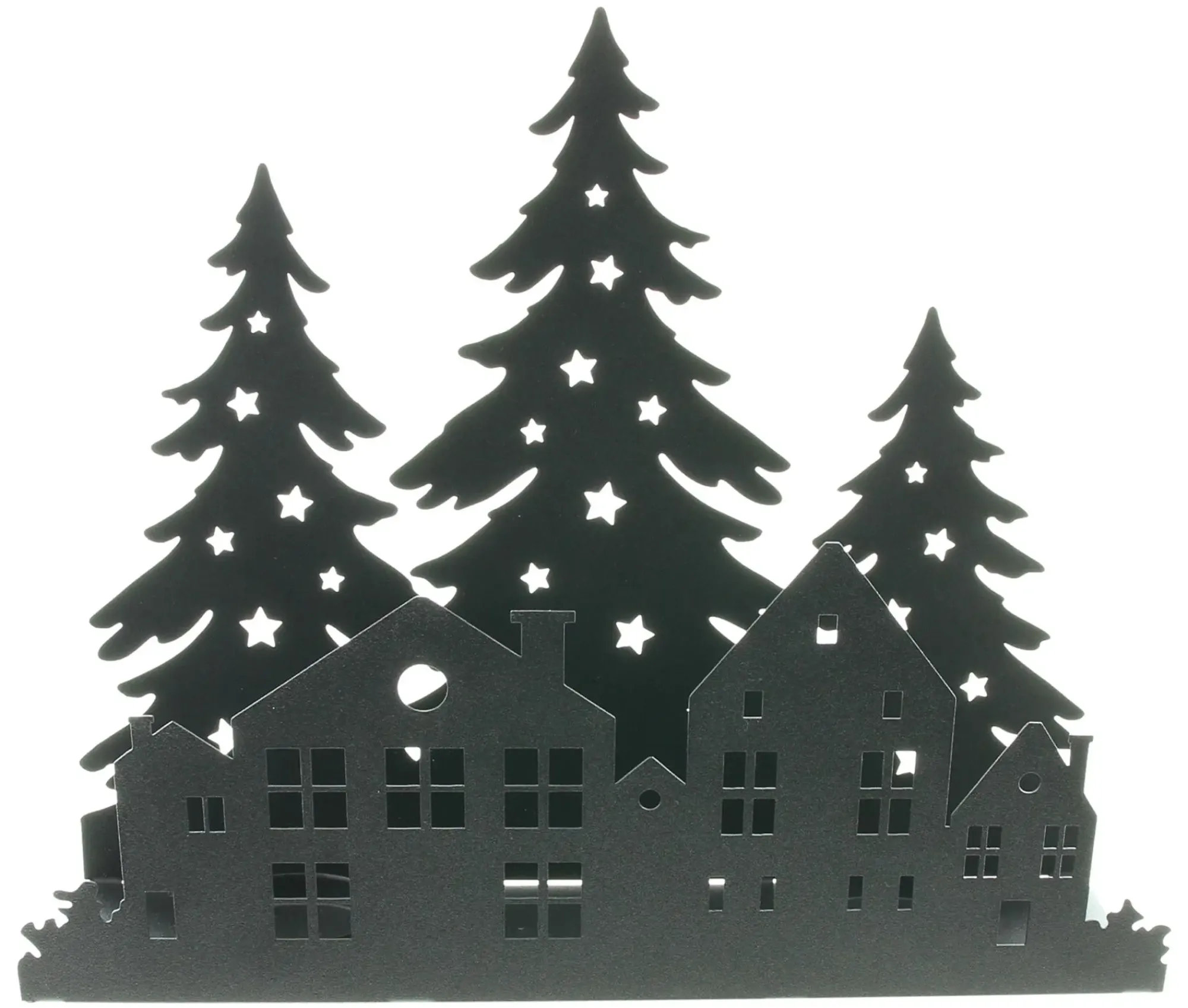 Weihnachtslichter|Teelichthalter|Frank Handels GmbH & Co. KG Teelichthalter "Häuser im Wald"