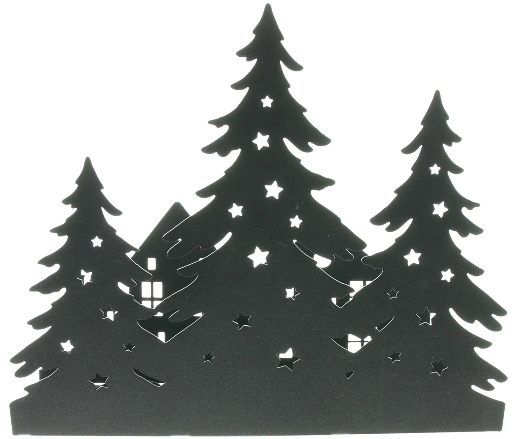 Weihnachtslichter|Teelichthalter|Frank Handels GmbH & Co. KG Teelichthalter "Häuser im Wald"