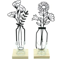 Teelichthalter|Frank Handels GmbH & Co. KG Teelichthalter "Metallblumen", 2er Set