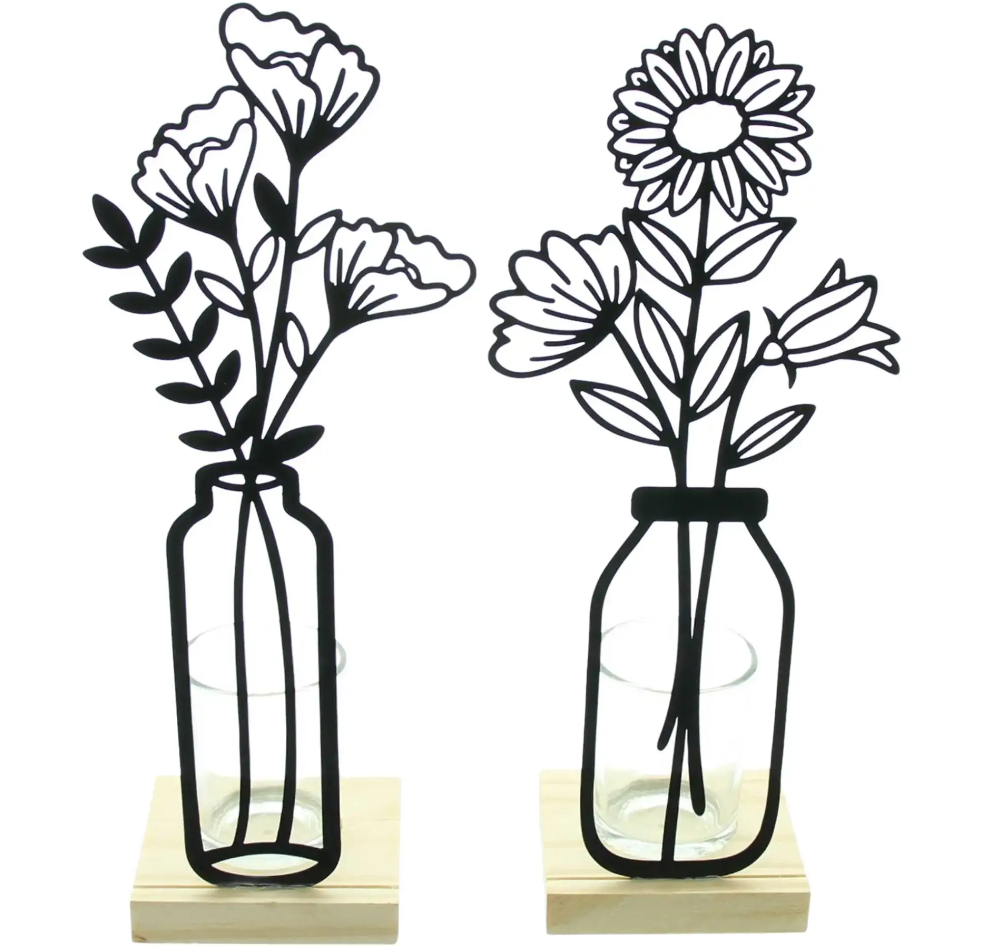 Teelichthalter|Frank Handels GmbH & Co. KG Teelichthalter "Metallblumen", 2er Set