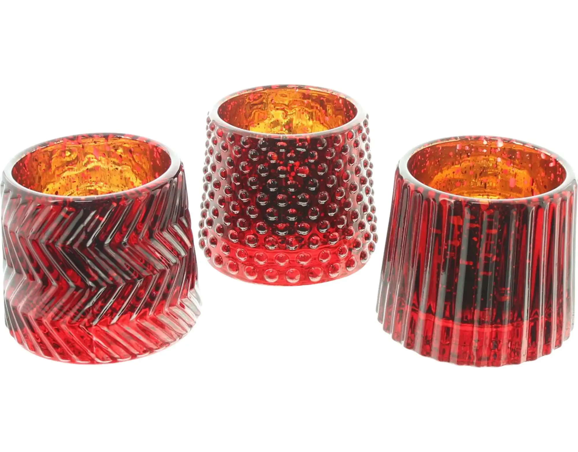 Weihnachtslichter|Teelichthalter|Frank Handels GmbH & Co. KG Teelichthalter "Struktur", 3er Set