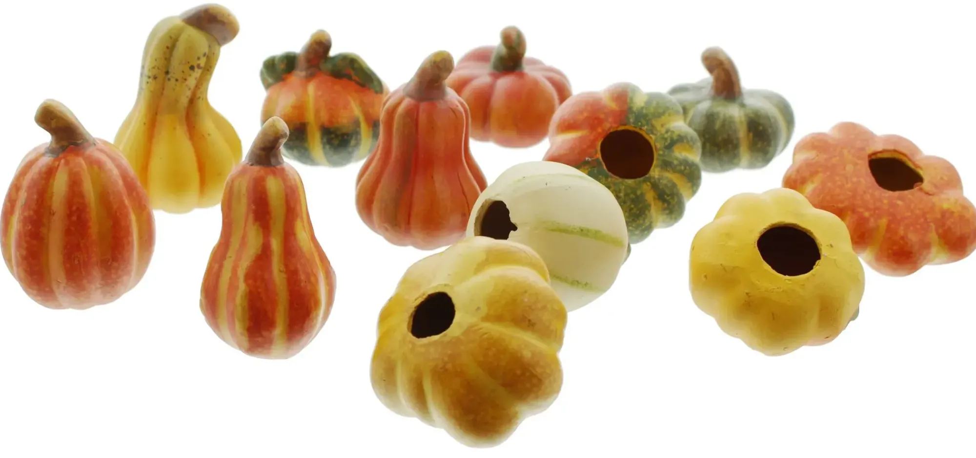 Herbstliche Streuer & Stecker|Dekokürbisse|Frank Handels GmbH & Co. KG Terracotta-Kürbis, 12er Set