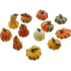 Herbstliche Streuer & Stecker|Dekokürbisse|Frank Handels GmbH & Co. KG Terracotta-Kürbis, 12er Set