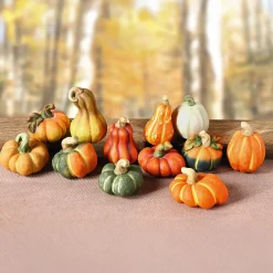 Herbstliche Streuer & Stecker|Dekokürbisse|Frank Handels GmbH & Co. KG Terracotta-Kürbis, 12er Set