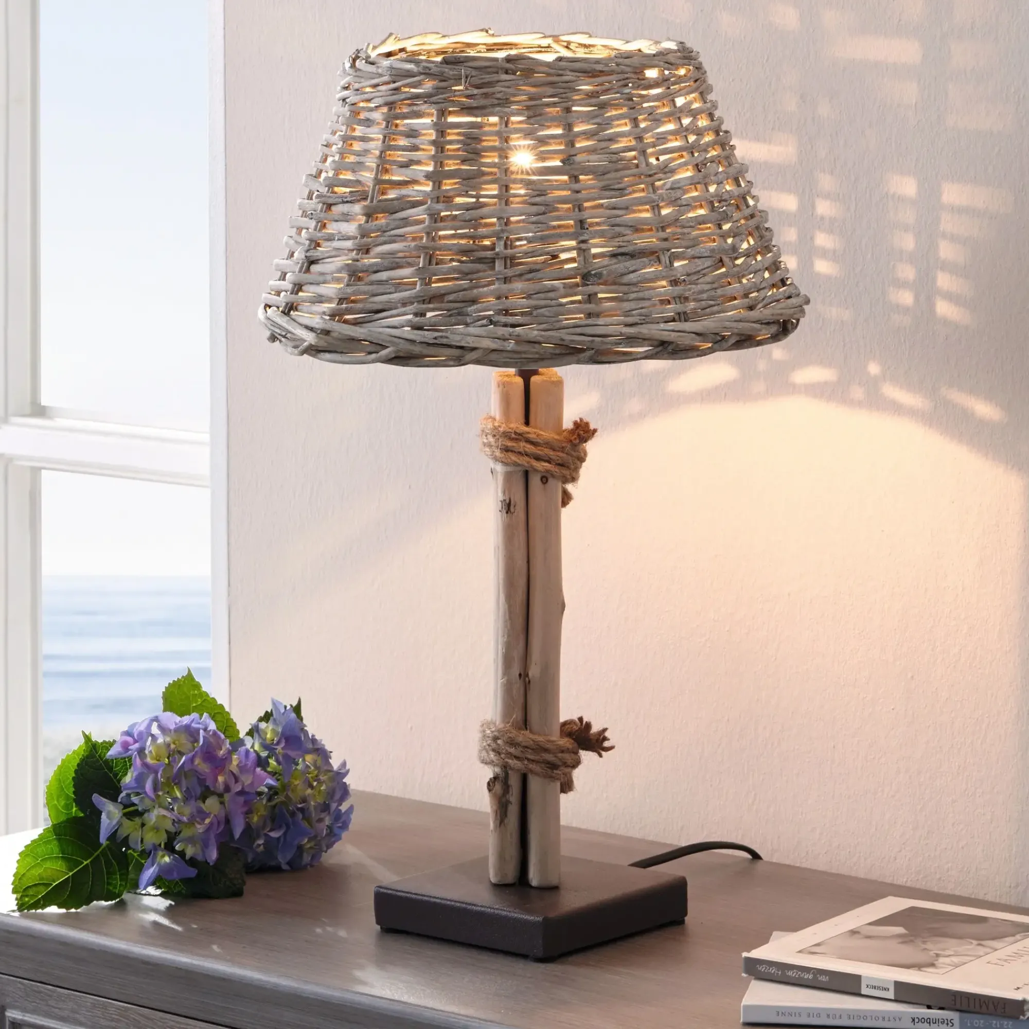 Lampen & Lampenschirme|Schlafzimmer|Frank Handels GmbH & Co. KG Tischleuchte "Treibholz-Charme"