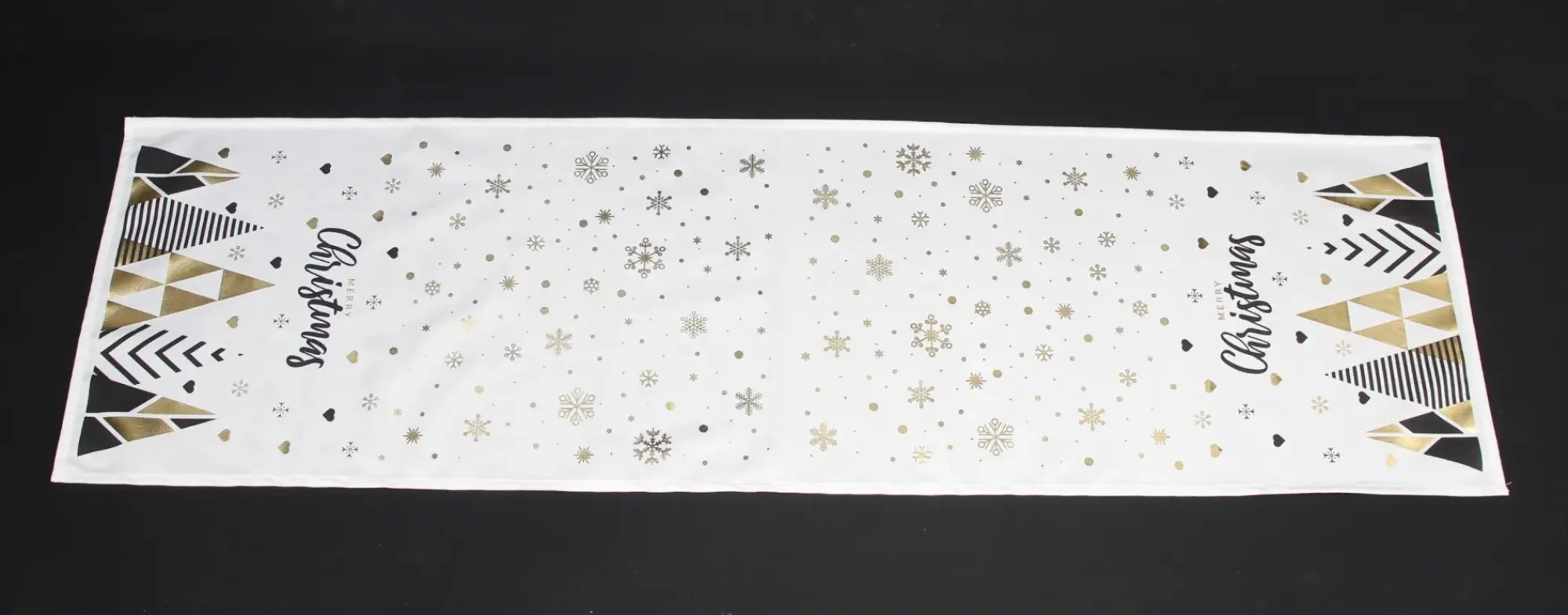Weihnachtliche Tischwäsche|Frank Handels GmbH & Co. KG Tischläufer "Black'n'Gold"