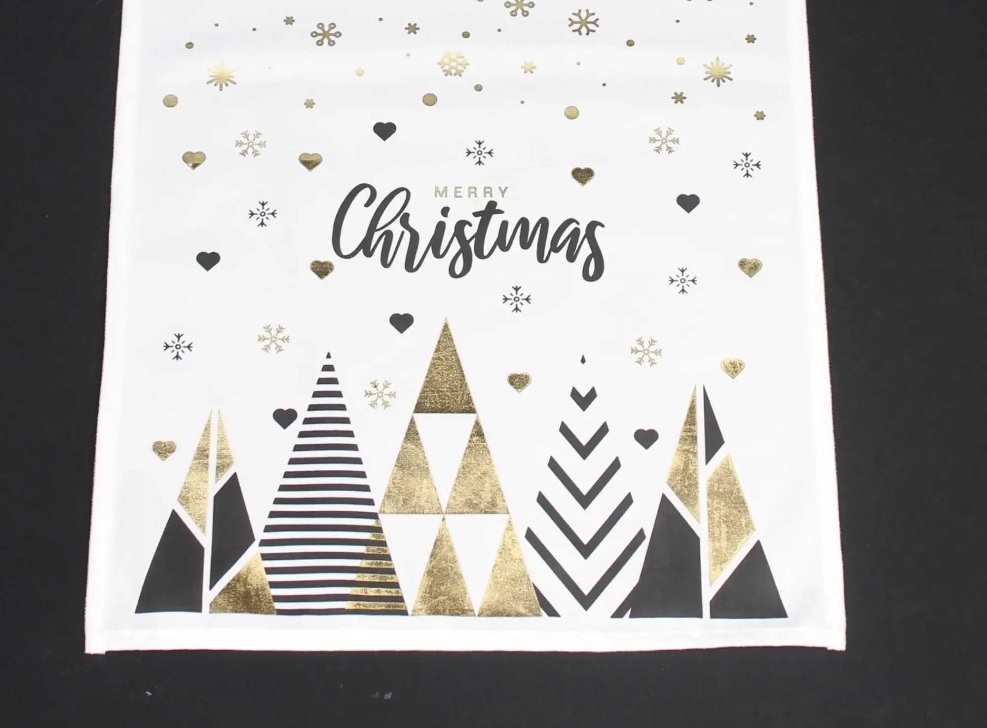 Weihnachtliche Tischwäsche|Frank Handels GmbH & Co. KG Tischläufer "Black'n'Gold"