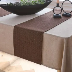 Herbstliche Tischwäsche|Tischläufer|Frank Handels GmbH & Co. KG Tischläufer "Coffee Brown"