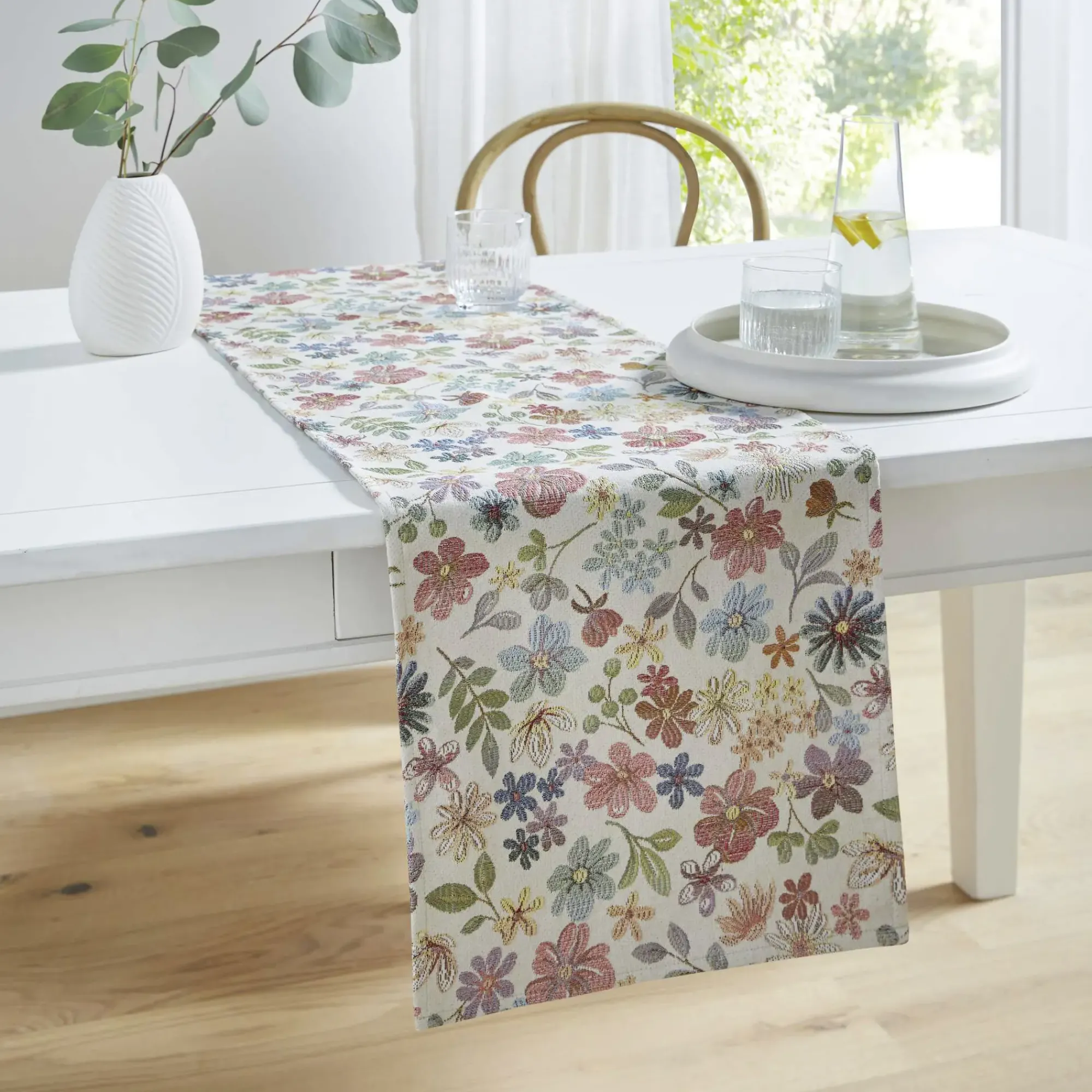 Tischläufer|Frank Handels GmbH & Co. KG Tischläufer "Jacquard-Flowers"