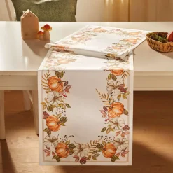 Herbstliche Tischwäsche|Frank Handels GmbH & Co. KG Tischläufer "Kürbiszeit"