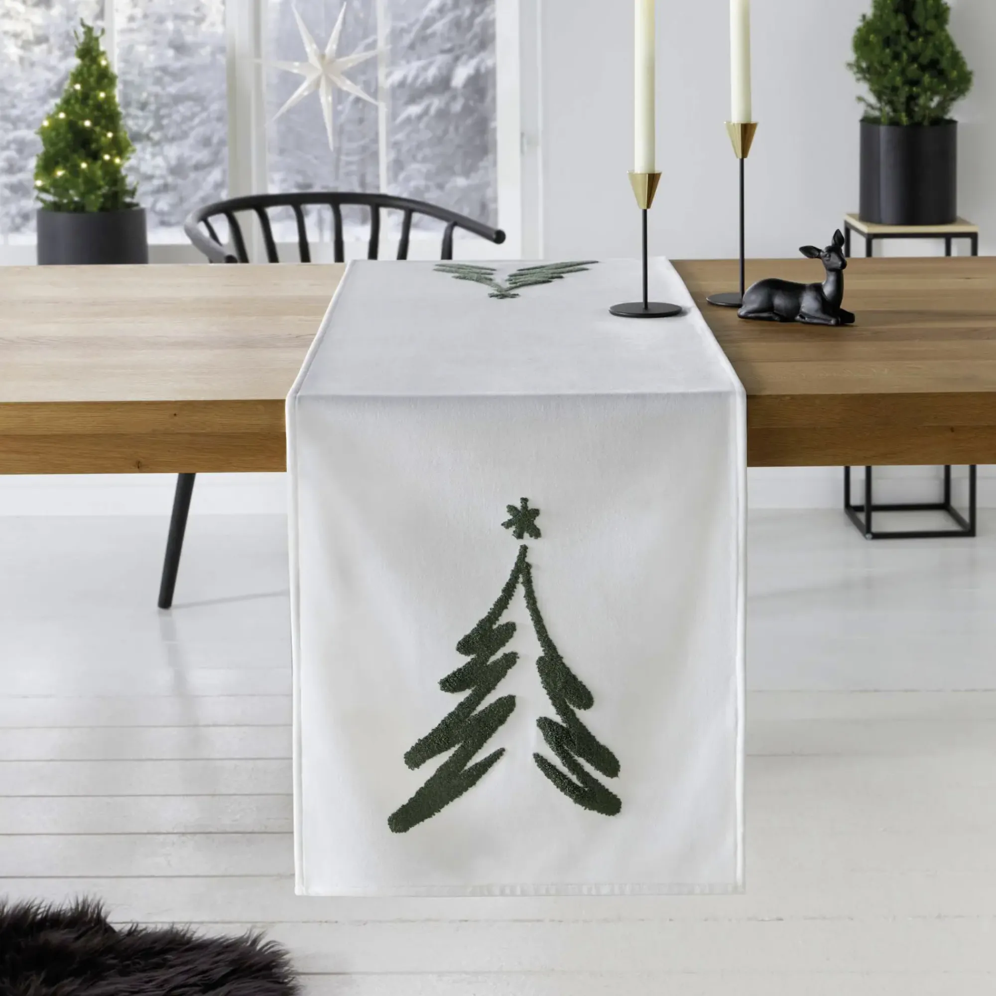 Weihnachtliche Tischwäsche|Frank Handels GmbH & Co. KG Tischläufer "Tannenbaum"