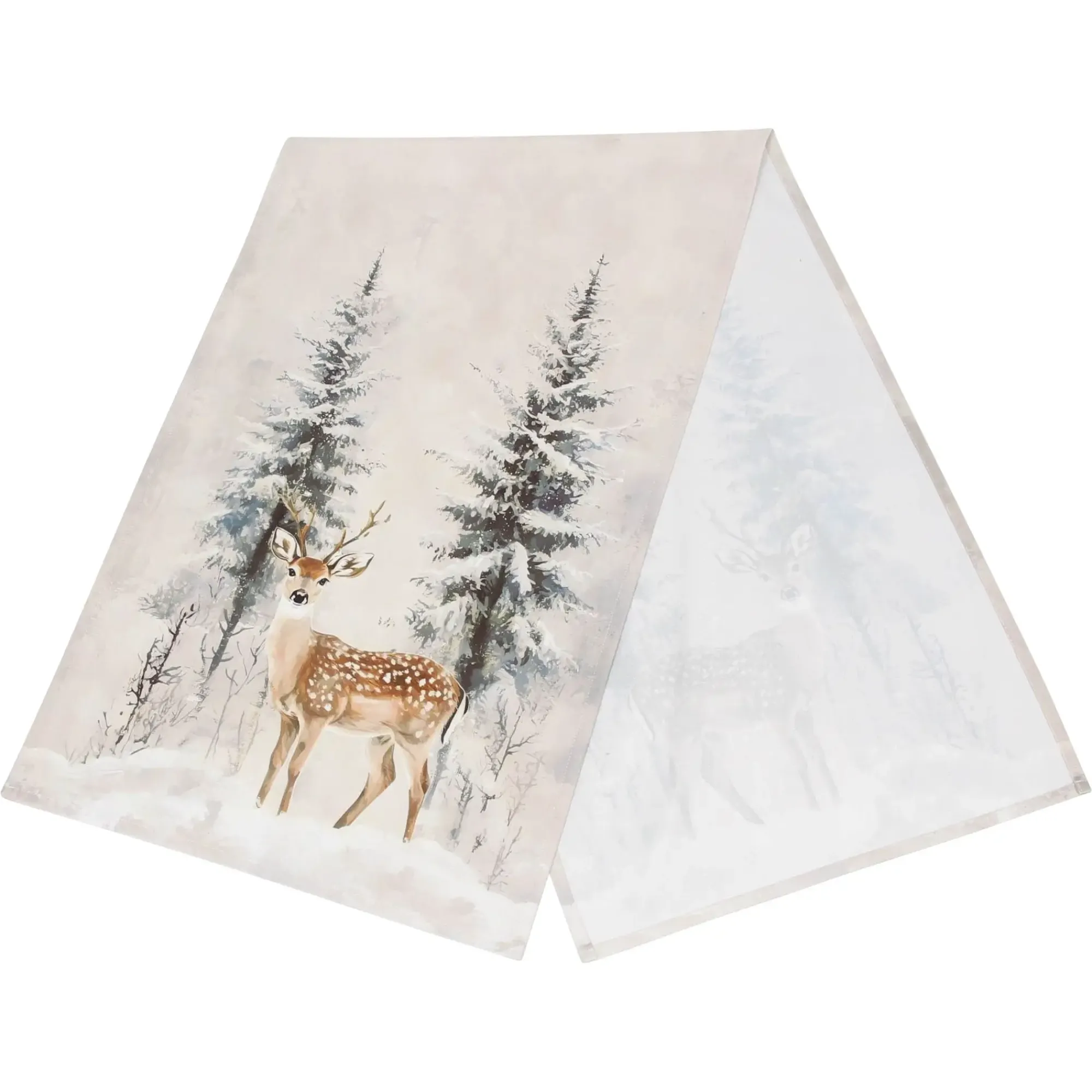 Weihnachtliche Tischwäsche|Frank Handels GmbH & Co. KG Tischläufer "Winterhirsch"