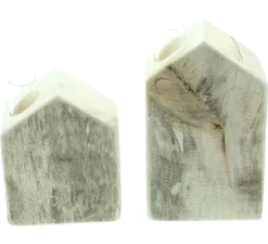 Dekovasen|Chalet & Hütte|Frank Handels GmbH & Co. KG Vase "Häuschen", 2er Set