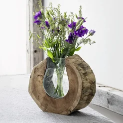 Dekovasen|Frank Handels GmbH & Co. KG Vase "Wurzelholz", rund