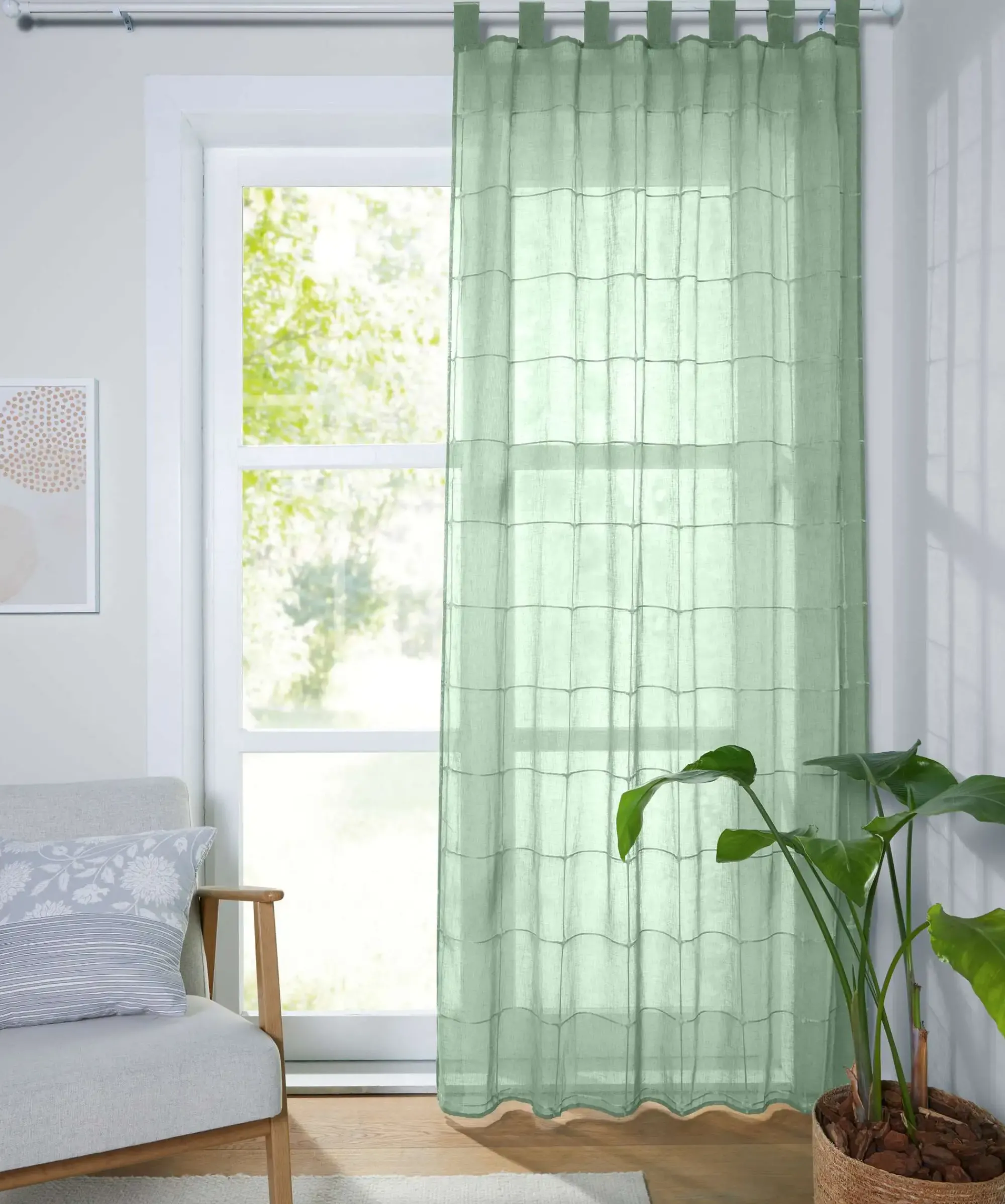 Fenstervorhänge|Frank Handels GmbH & Co. KG Vorhang "Green Square"