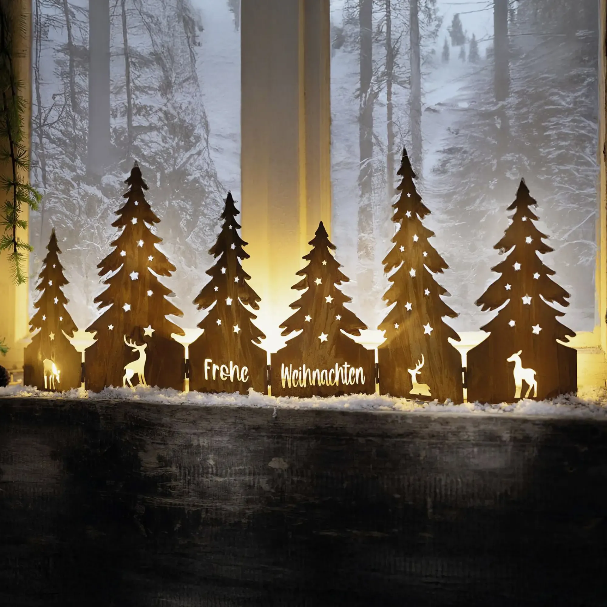 Tannenbäume|Weihnachtliche Gartendeko|Frank Handels GmbH & Co. KG Wald "Frohe Weihnachten"