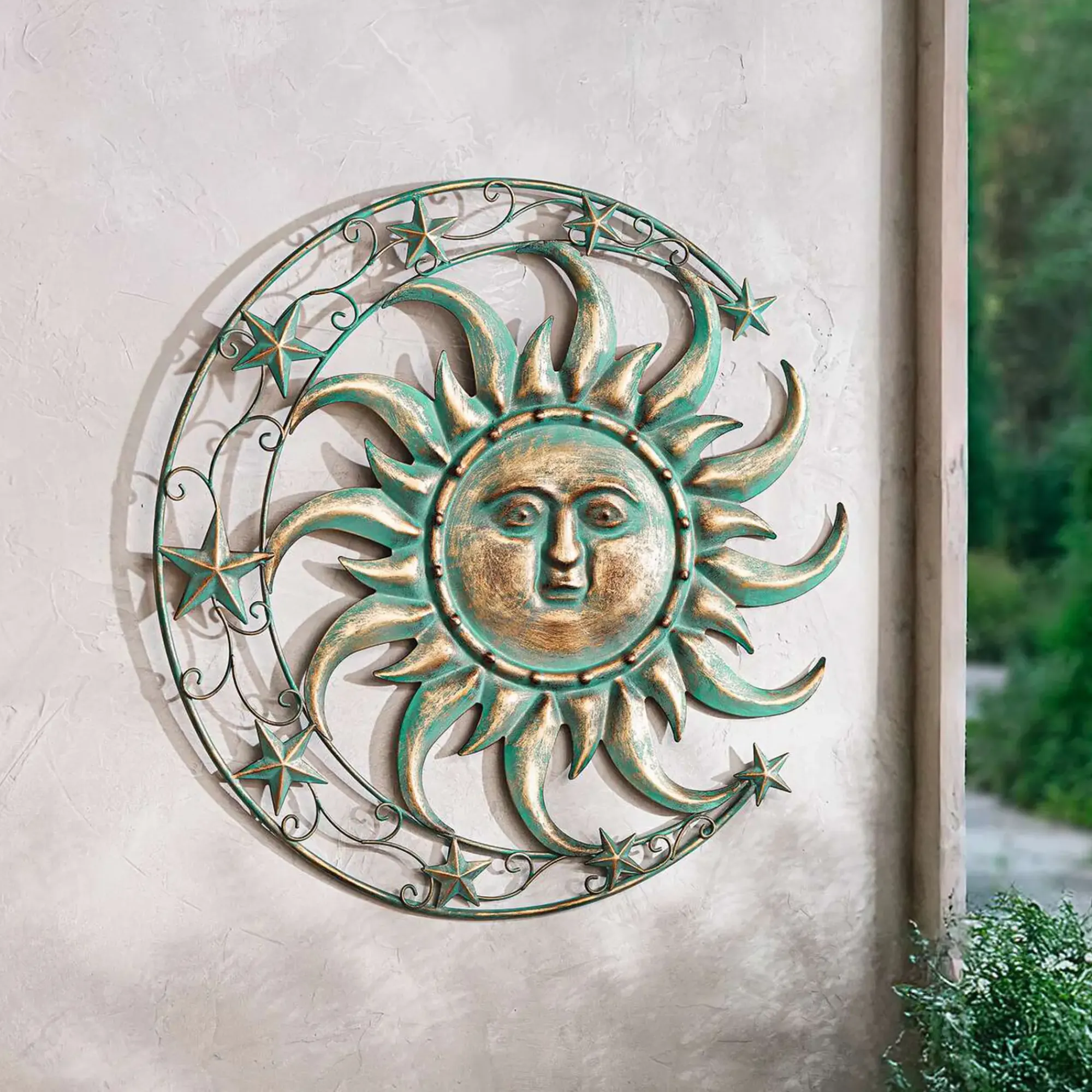 Gartendeko|Wanddeko|Frank Handels GmbH & Co. KG Wanddeko "Sonne, Mond & Sterne"