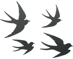 Gartendeko|Wanddeko|Frank Handels GmbH & Co. KG Wandhänger "Vögel", 4er Set