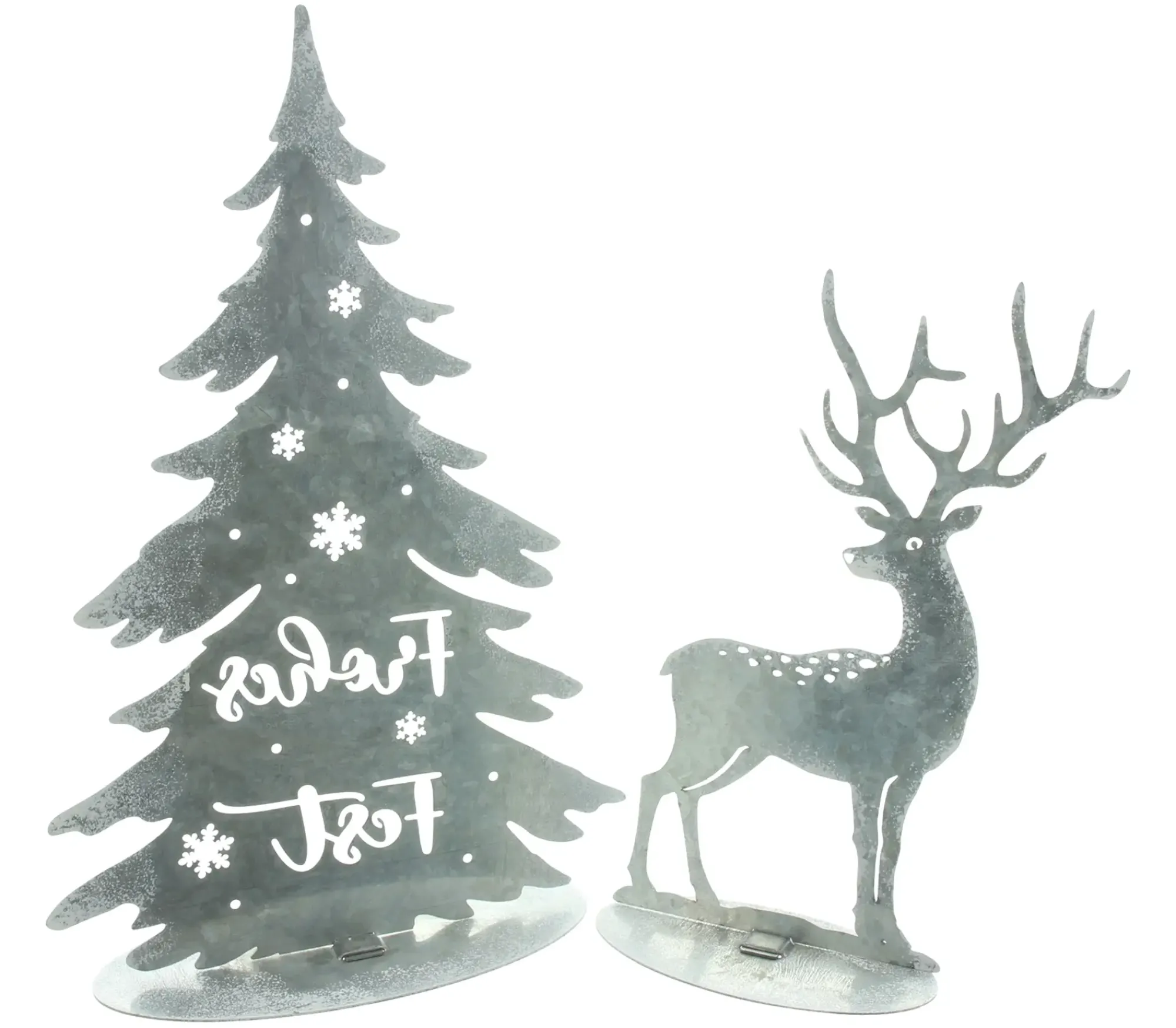 Tannenbäume|Weihnachtliche Gartendeko|Frank Handels GmbH & Co. KG Weihnachtsdeko "Hirsch & Tanne", 2er Set