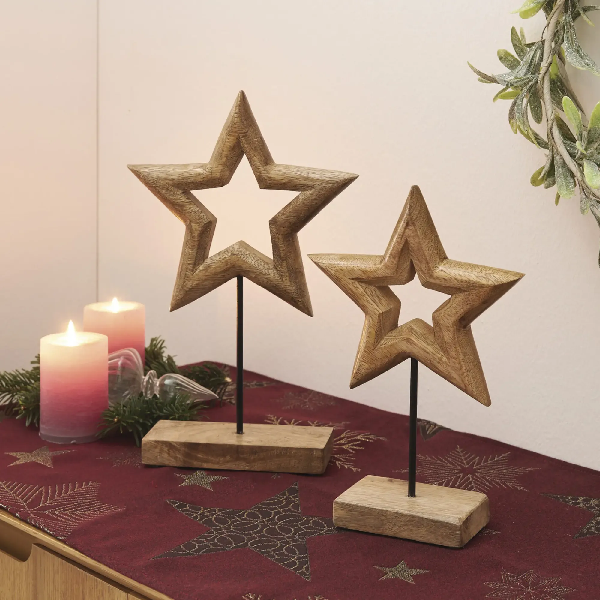 Sterne|Frank Handels GmbH & Co. KG Weihnachtsdeko "Stern", 2er Set