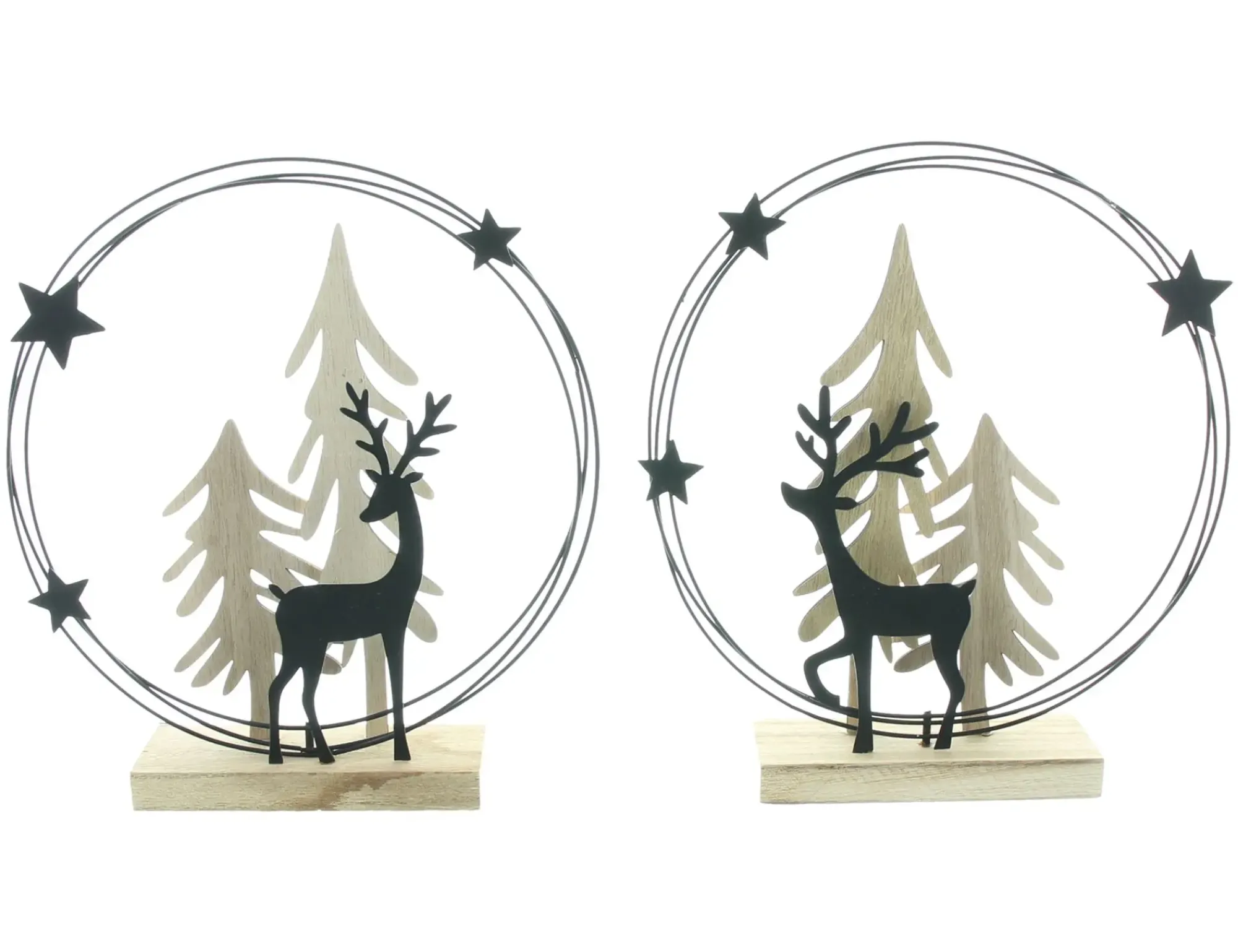 Weihnachtliche Dekofiguren|Frank Handels GmbH & Co. KG Weihnachtsdeko "Winterwald", 2er Set