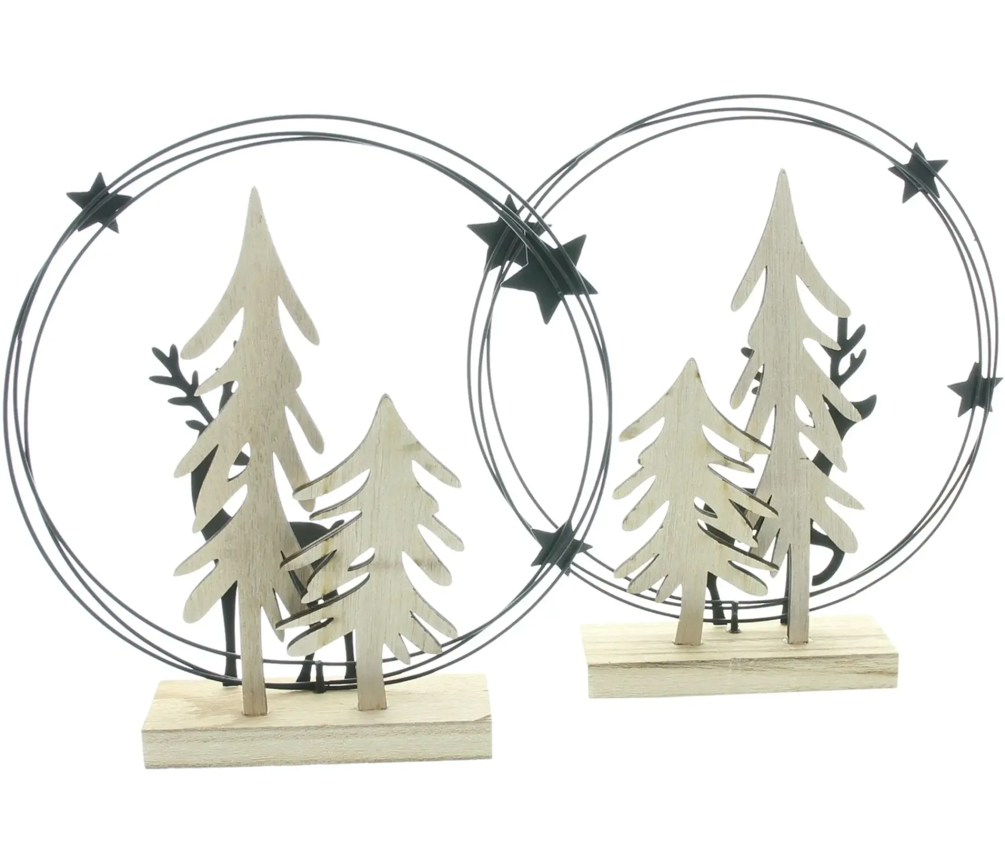 Weihnachtliche Dekofiguren|Frank Handels GmbH & Co. KG Weihnachtsdeko "Winterwald", 2er Set