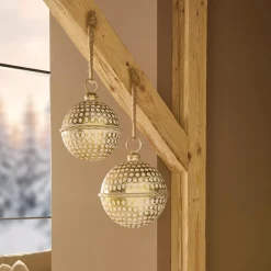 Weihnachtliche Dekokugeln|Christbaumkugeln|Frank Handels GmbH & Co. KG Weihnachtsglocke "Golden", 2er Set