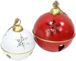 Weihnachtliche Dekokugeln|Christbaumkugeln|Frank Handels GmbH & Co. KG Weihnachtsglocke "Maxi", 2er Set