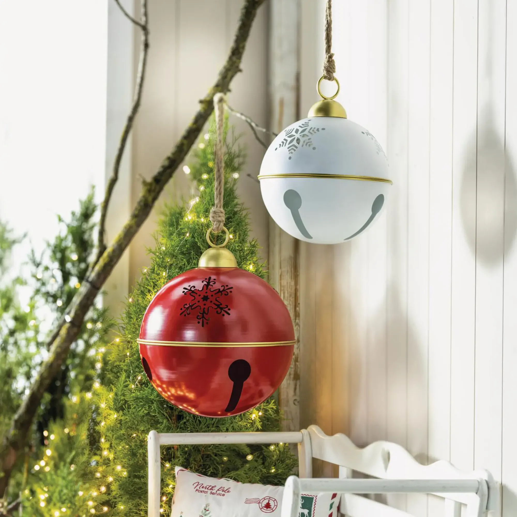 Weihnachtliche Dekokugeln|Christbaumkugeln|Frank Handels GmbH & Co. KG Weihnachtsglocke "Maxi", 2er Set