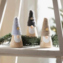 Weihnachtliche Dekofiguren|Frank Handels GmbH & Co. KG Wichtel "Goldstern", 3er Set