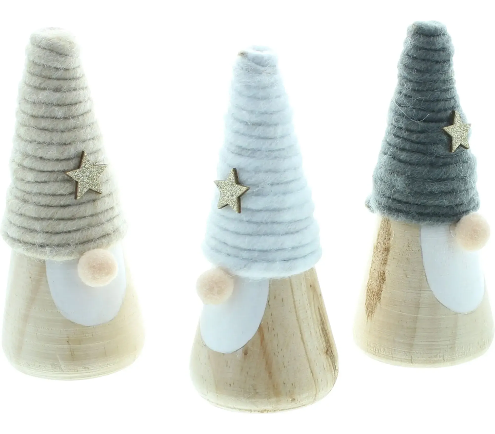 Weihnachtliche Dekofiguren|Frank Handels GmbH & Co. KG Wichtel "Goldstern", 3er Set
