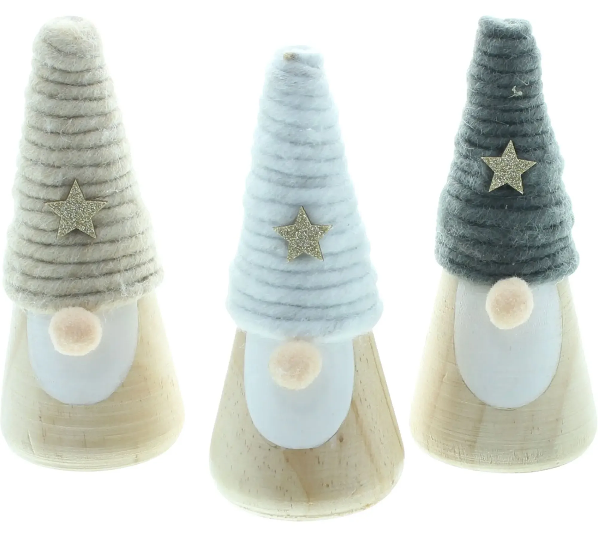 Weihnachtliche Dekofiguren|Frank Handels GmbH & Co. KG Wichtel "Goldstern", 3er Set