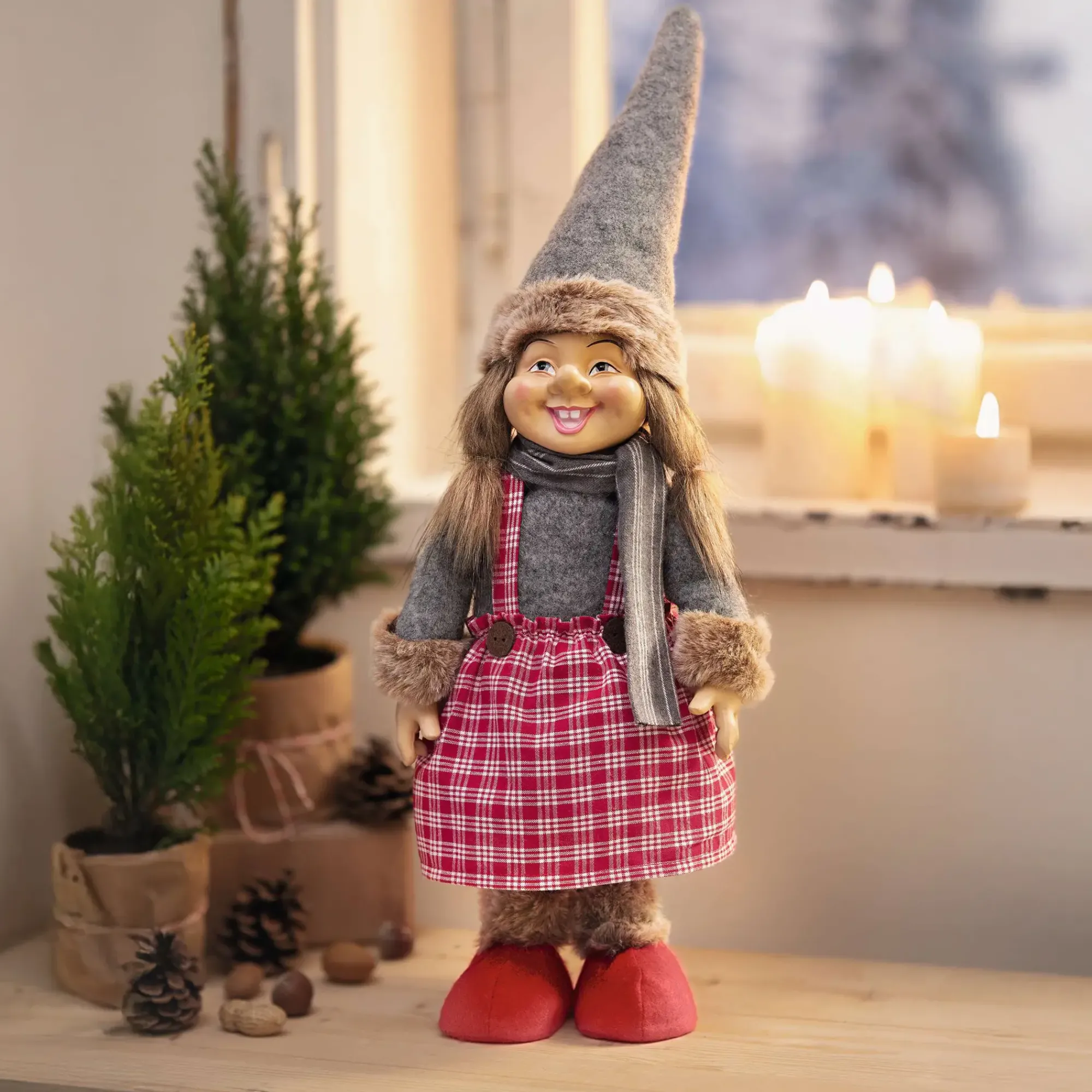 Weihnachtliche Dekofiguren|Herbstliche Dekofiguren|Frank Handels GmbH & Co. KG Wichtelmädchen "Ronja"