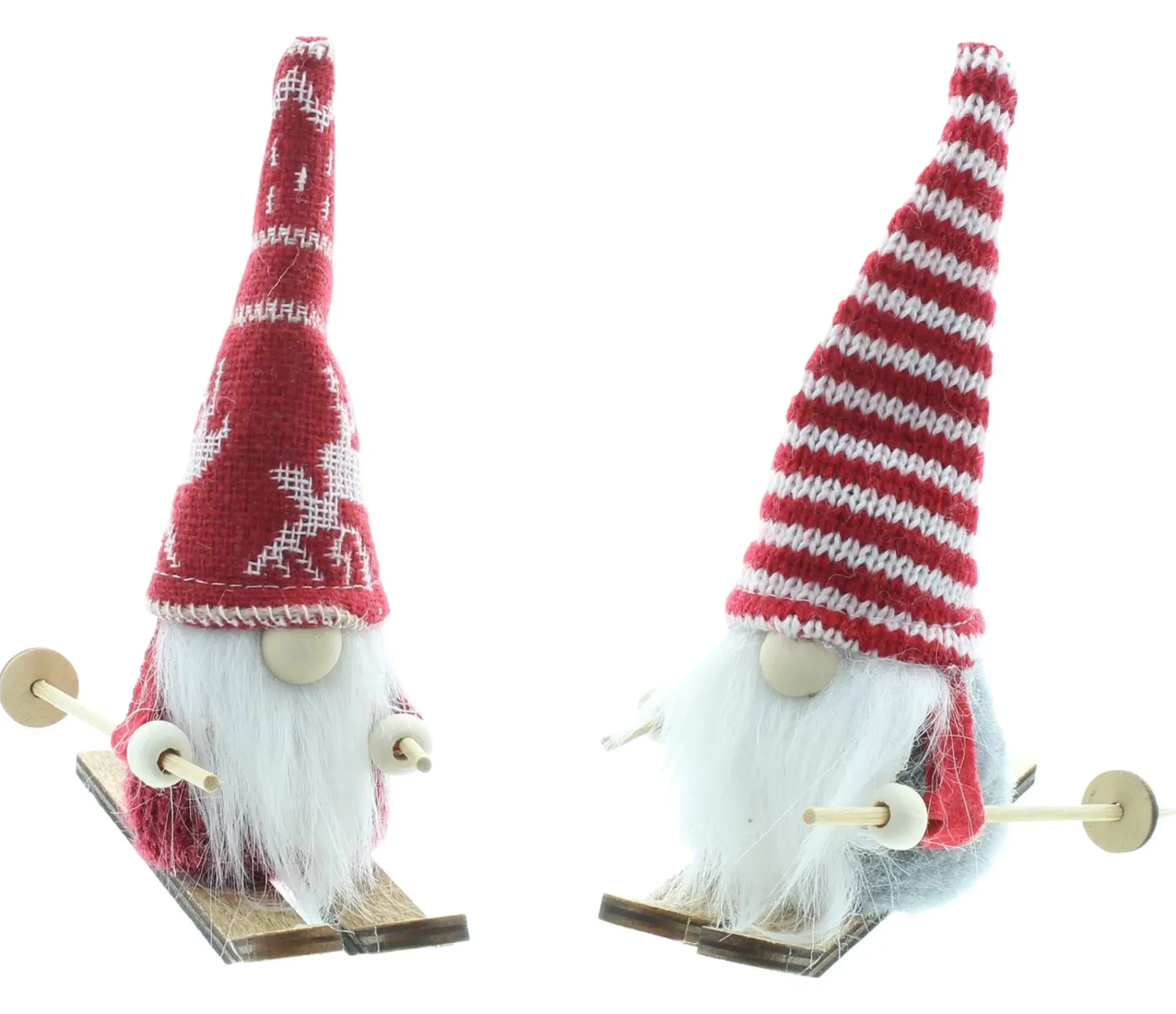 Weihnachtliche Dekofiguren|Frank Handels GmbH & Co. KG Wichtel "Ski-Tour", 2er Set