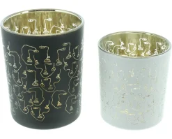 Windlichter|Frank Handels GmbH & Co. KG Windlicht "Black & White", 2er Set