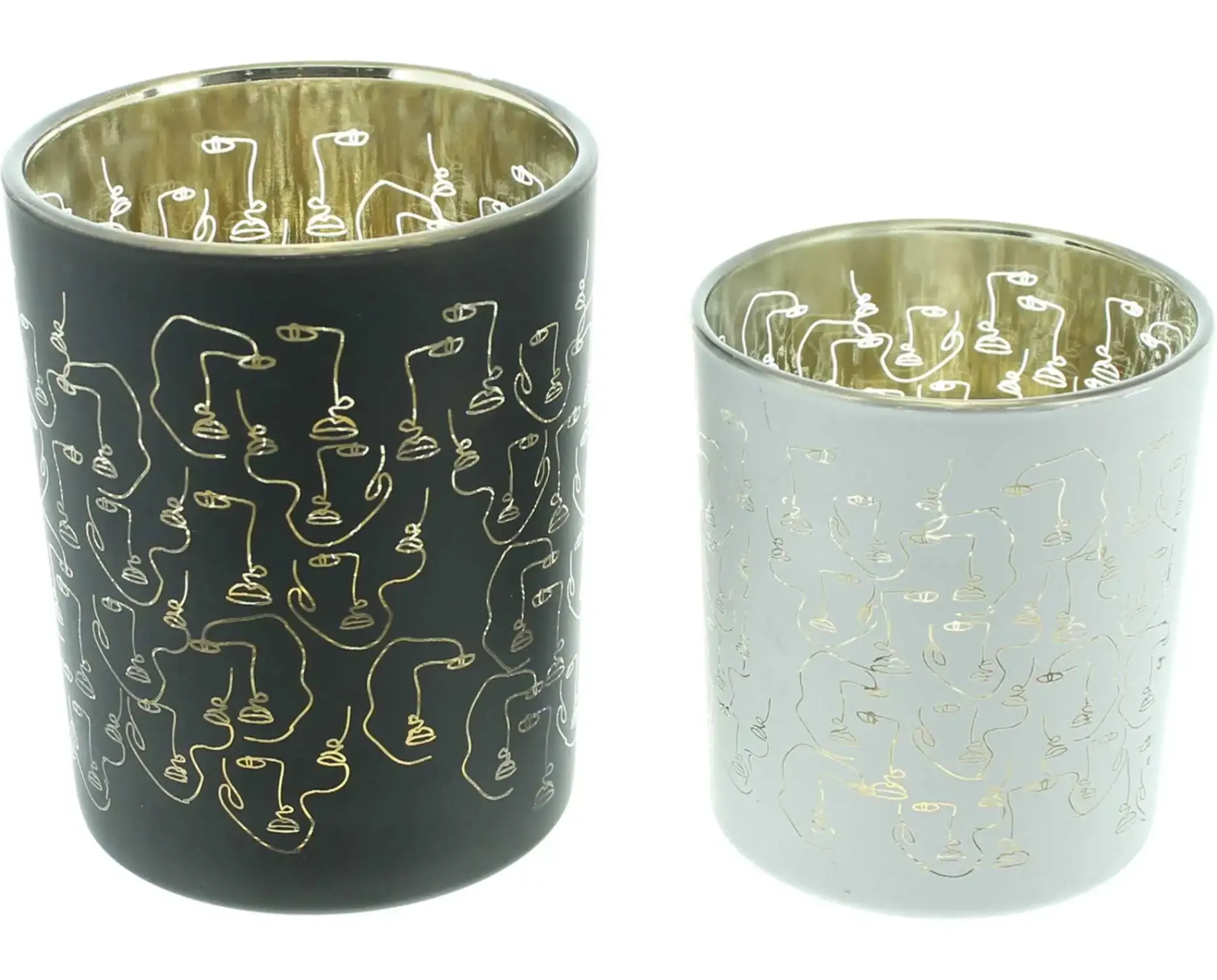 Windlichter|Frank Handels GmbH & Co. KG Windlicht "Black & White", 2er Set