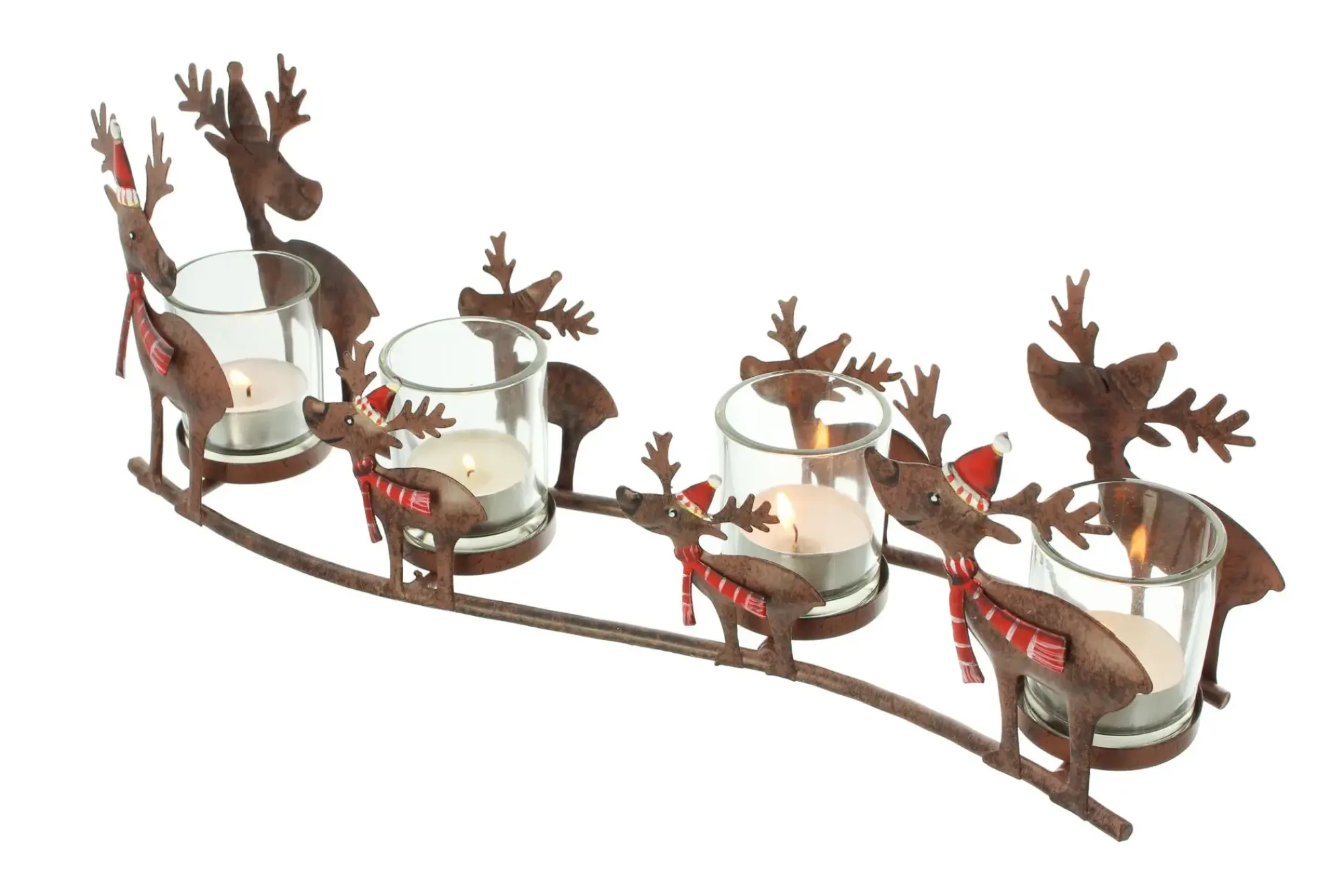 Figuren Für Den Garten|Weihnachtslichter|Frank Handels GmbH & Co. KG Windlicht "Rentierfamilie"